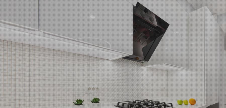 ¿Dónde poder comprar campanas extractora inclinada decorativa blanca?